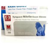 MSRP $240 1 Case (1000 gloves) NEW Synguard Latex-Free Powder-Free Protein-Free (to eliminate risks of Type I hypersensitivity) Nitrile Exam Gloves Size M *textured fingertips measuring 4.7 mil thickn