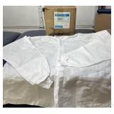 MSRP $250 25/CS NEW CARDINAL HEALTH CONVERTERS PROFESSIONAL LAB JACKETS X-LARGE WHITE, KNIT COLLAR, KNIT CUFFS, SNAP CLOSURE, POCKETS, LATEX FREE, MEDICAL LAB PROTECTIVE USE