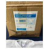 MSRP $250 25/CS NEW CARDINAL HEALTH CONVERTERS PROFESSIONAL LAB JACKETS X-LARGE WHITE, KNIT COLLAR, KNIT CUFFS, SNAP CLOSURE, POCKETS, LATEX FREE, MEDICAL LAB PROTECTIVE USE