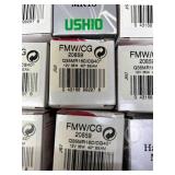 LOT OF 12 NEW USHIO 20859 12V 35W HALOGEN MR16 FMW/CG LIGHT BULB - USED IN HOME AND OFFICE LIGHTING, SPECIALIZED REFLECTOR DESIGN, LONG LIFESPAN
