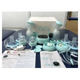 MSRP $200 ZOMEE Z2 COMPACT HOSPITAL-GRADE DOUBLE ELECTRIC BREAST PUMP WITH MANUAL - ALTERNATE MODE SUCTION, ANTI-BACKFLOW DESIGN FOR EASIER CLEANING, LIGHTWEIGHT - EXCELLENT CONDITION!