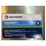 MSRP $200+ 8 BOXES HALYARD 43933 AQUASOFT POWDER-FREE NITRILE EXAM GLOVES (S) - PREMIUM TACTILE SENSITIVITY, DRUGS PROTECTION, ULTRA-SOFT COMFORT & LOW IRRITATION - EXP 5/28 OR LATER - CLINIC/RESA