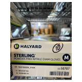 MSRP $300+ 10 BOXES HALYARD 50707 STERLING POWDER-FREE NITRILE EXAM GLOVES (M) - HIGH TENSILE STRENGTH WITH THIN PROFILE, SIGNIFICANTLY STRONGER GLOVES, DISTINCTIVE STERLING COLOR - EXP 6/30 OR LATER 