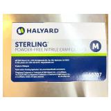 MSRP $300+ 10 BOXES HALYARD 50707 STERLING POWDER-FREE NITRILE EXAM GLOVES (M) - HIGH TENSILE STRENGTH WITH THIN PROFILE, SIGNIFICANTLY STRONGER GLOVES, DISTINCTIVE STERLING COLOR - EXP 6/30 OR LATER 