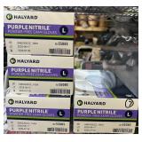 MSRP $200+ 7 BOXES HALYARD PURPLE NITRILE GLOVES (L) REF 55083 *CHEMO/DRUG TESTED PROTECTION & MAXIMUM BARRIER STRENGTH EXTENDED CUFF FOR ADDED WRIST COVERAGE, HIGH-PERFORMANCE – POWDER-FREE EXA