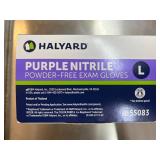 MSRP $200+ 7 BOXES HALYARD PURPLE NITRILE GLOVES (L) REF 55083 *CHEMO/DRUG TESTED PROTECTION & MAXIMUM BARRIER STRENGTH EXTENDED CUFF FOR ADDED WRIST COVERAGE, HIGH-PERFORMANCE – POWDER-FREE EXA
