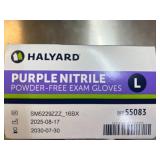 MSRP $200+ 7 BOXES HALYARD PURPLE NITRILE GLOVES (L) REF 55083 *CHEMO/DRUG TESTED PROTECTION & MAXIMUM BARRIER STRENGTH EXTENDED CUFF FOR ADDED WRIST COVERAGE, HIGH-PERFORMANCE – POWDER-FREE EXA