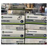 MSRP $200+ 7 BOXES MIXED HALYARD NITRILE GLOVES *5 STERLING (L) STRONG PROTECTION/HIGH DURABILITY *2 STERLING SG SENSI-GUARD (XL) ENHANCED CHEMO/DRUG PROTECTION, COMFORT FIT, POWDER-FREE – EXP 11/29