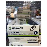MSRP $200+ 7 BOXES MIXED HALYARD NITRILE GLOVES *5 STERLING (L) STRONG PROTECTION/HIGH DURABILITY *2 STERLING SG SENSI-GUARD (XL) ENHANCED CHEMO/DRUG PROTECTION, COMFORT FIT, POWDER-FREE – EXP 11/29