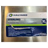 MSRP $200+ 7 BOXES MIXED HALYARD NITRILE GLOVES *5 STERLING (L) STRONG PROTECTION/HIGH DURABILITY *2 STERLING SG SENSI-GUARD (XL) ENHANCED CHEMO/DRUG PROTECTION, COMFORT FIT, POWDER-FREE – EXP 11/29