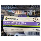 MSRP $180+ 9 BOX HALYARD NITRILE GLOVES (M) MIXED LOT – 7 LAVENDER 52818 (STANDARD) + 1 PURPLE 55082 (STANDARD) + 1 PURPLE XTRA 50602 (HEAVIER DUTY/EXTENDED CUFF) – POWDER-FREE MEDICAL EXAM – EX