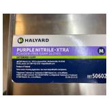 MSRP $180+ 9 BOX HALYARD NITRILE GLOVES (M) MIXED LOT – 7 LAVENDER 52818 (STANDARD) + 1 PURPLE 55082 (STANDARD) + 1 PURPLE XTRA 50602 (HEAVIER DUTY/EXTENDED CUFF) – POWDER-FREE MEDICAL EXAM – EX