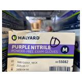 MSRP $180+ 9 BOX HALYARD NITRILE GLOVES (M) MIXED LOT – 7 LAVENDER 52818 (STANDARD) + 1 PURPLE 55082 (STANDARD) + 1 PURPLE XTRA 50602 (HEAVIER DUTY/EXTENDED CUFF) – POWDER-FREE MEDICAL EXAM – EX