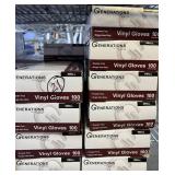 MSRP $180+ 21 BOXES GENERATIONS GEN259 VINYL GLOVES (S), POWDER-FREE LATEX-FREE, SINGLE-USE FOOD SAFE PVC, CLEAR DISPOSABLE, FOOD SERVICE CLEANING LIGHT DUTY USE, AMBIDEXTROUS, 100/BOX