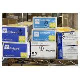 MSRP $300 10 BOXES XS NITRILE GLOVES MIXED LOT *4 MEDLINE FITGUARD HIGH SENSITIVTY & DRUG PROTECTION *2 MEDLINE SENSICARE SOFT STRETCH & TACTILE FEEL *1 MIDWAY HIGH DEXTERITY FOR PRECISION *3 
