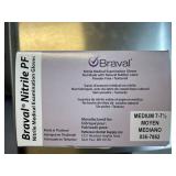 MSRP $300+ 11 BOXES BRAVAL 036-7862 NITRILE EXAM GLOVES (M), POWDER-FREE LATEX-FREE, HIGH SENSITIVITY THIN DESIGN, TEXTURED FINGERTIPS NON-SLIP GRIP, EMS MEDICAL DENTAL LAB USE, AMBIDEXTROUS BEADED CU