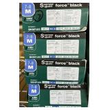 MSRP $140+ 7 BOXES SEMPERGUARD BKNF103 FORCE BLACK NITRILE EXAM GLOVES (M), POWDER-FREE LATEX-FREE, 5 MIL HEAVY-DUTY, FINGER TEXTURED NON-SLIP GRIP, BEADED CUFF, MULTI DRUG/CHEMO TESTED, POLICE AUTO D