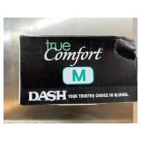 MSRP $220+ 8 BOXES DASH TRUE COMFORT CHLOROPRENE EXAM GLOVES (M), NEOPRENE, 3.9 MIL PALM 5.1 MIL FINGER, POLYMER COATED EASY DONNING “GLIDE-ON”, LATEX-LIKE ELASTICITY HIGH FLEXIBILITY, TEXTURED GR