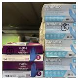 MSRP $250 12 BOXES MIXED BRAND NITRILE POWDER-FREE EXAM GLOVES - 4 PIVETAL EXAMINATION-GRADE BEADED CUFF (S) 21306635 + 8 AMMEX PROFESSIONAL BLUE CHEMICAL & PUNCTURE RESISTANCE (M) SQ000212 - EXP 