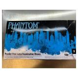 MSRP $70+ 2 BOXES ADENNA PHM912 PHANTOM POWDER-FREE LATEX EXAMINATION GLOVES (S) - DISTINCTIVE BLACK COLOR, UNMATCHED STRETCH, ELIMINATES THE RISK OF POWDER-RELATED CONTAMINATION