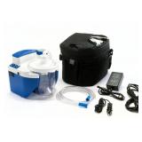 MSRP $600 NEW OPEN BOX DEVILBISS HEALTHCARE 7314P-D VACU-AIDE HIGH-PERFORMANCE PORTABLE MEDICAL ASPIRATOR - PATIENT AIRWAY CLEARANCE SYSTEM, PROVIDES HIGH VACUUM, UNRESTRICTED FREE FLOW, AUTOMATIC FLO