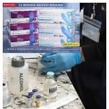 MSRP $250 12 BOXES MIXED BRAND NITRILE POWDER-FREE EXAM GLOVES - 4 PIVETAL EXAMINATION-GRADE BEADED CUFF (S) 21306635 + 8 AMMEX PROFESSIONAL BLUE CHEMICAL & PUNCTURE RESISTANCE (M) SQ000212 - EXP 