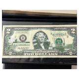 2003 A Green Seal $2 Dollar Note South Dakota