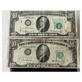 Green Seal $10 Dollar Federal Reserve Notes