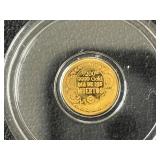 1/200th Ounce .999 Fine Gold Round Dia De Los Muertos