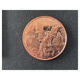 1 Ounce .999 Fine Copper Round The Jersey Devil