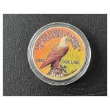 1922 Peace Dollar Colorized