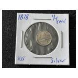 1878 Silver 1/4 Real
