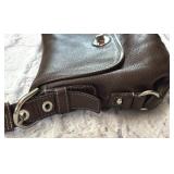 Coach Legacy Brown Leather F15170 Flap Turn Lock Crossbody Bag Shoulder Purse