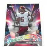 Lot Of Two Football Cards Including 2024 Topps Chrome Football Finesse Rookie Insert Jayden Daniels And 2024 Topps Chrome Future Stars Jayden Daniels