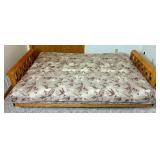 Solid Wood Futon with Cushion