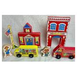 Vintage Sesame Street Natural Wood Train Set