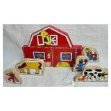 Vintage Sesame Street Natural Wood Train Set