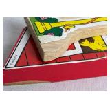 Vintage Sesame Street Natural Wood Train Set