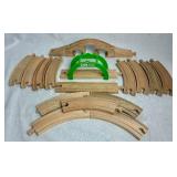 Vintage Sesame Street Natural Wood Train Set