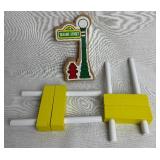 Vintage Sesame Street Natural Wood Train Set