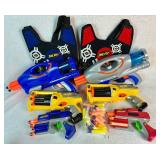 Nerf Bundle with 6 Nerf Toy Blasters, Ammunition and Vests