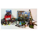 Lego, Mega Blocks and Playmobil Playsets