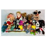 Collection of 20+ Beanie Babies and 4 Pound Puppies