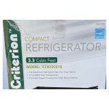 Criterion Compact Black Refrigerator 3.3 Cubic ft.