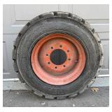 Bobcat Tires with Rims - 4 Total for Concrete/Asphalt
