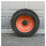 Bobcat Tires with Rims - 4 Total for Concrete/Asphalt