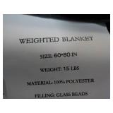 Weighted Blanket 15 lbs. 60 x80"...
