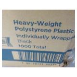 1000 Individually Wrapped Black Pla...