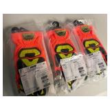 Iron Clad Industrial Impact Low Profile Open Cuff Cut 5 Gloves (Qty 3) XL