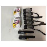 Five Handy Pocket Size Flash Lights, Two Flash Lights with Magnet Attachments, Two Energizer 200 Lumen Industrial Headlamps